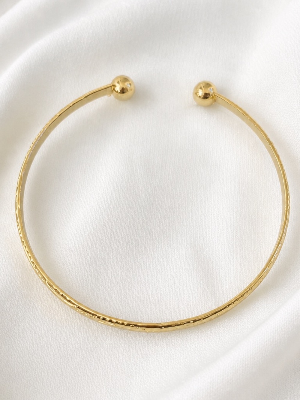 Women’s 14k Gold Plated Bangle adjustable bracelet - Cuff Bracelet - Picture 8 of 8